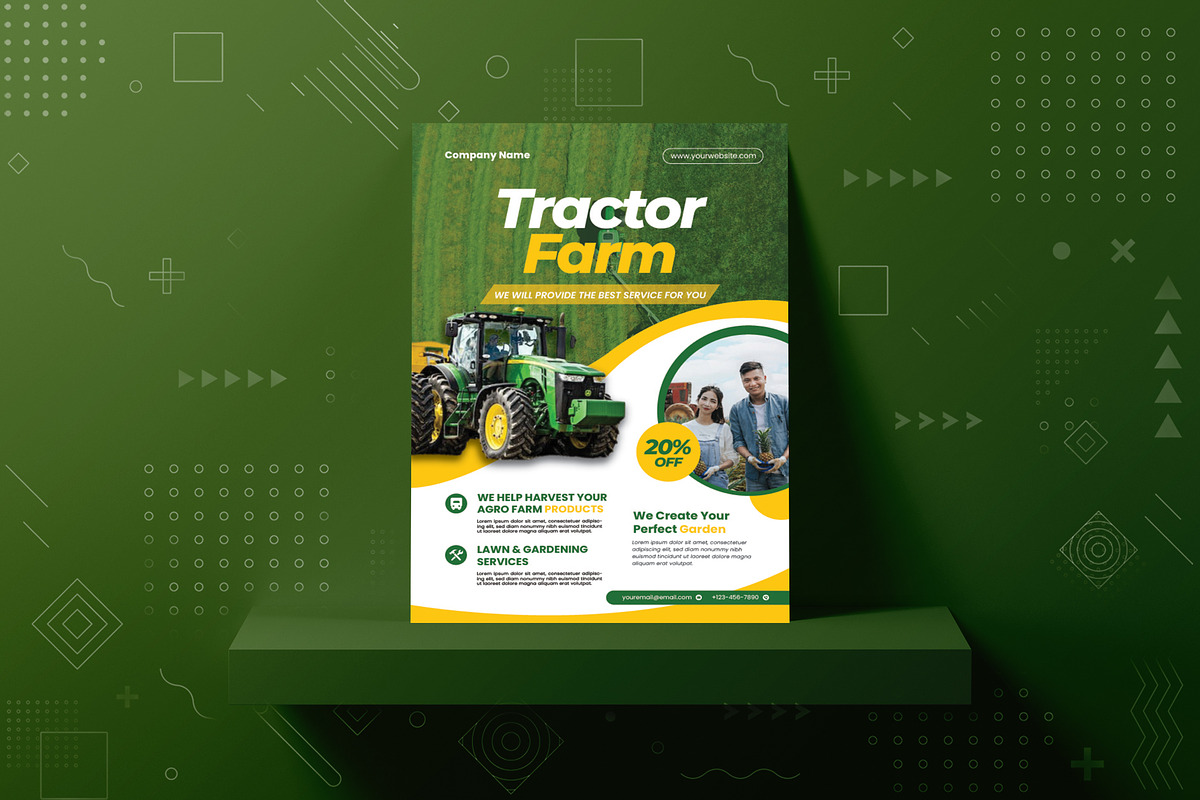 Tractor Farm Flyer, a Flyer Template by Fannan Studio (Photo 2 of 2)