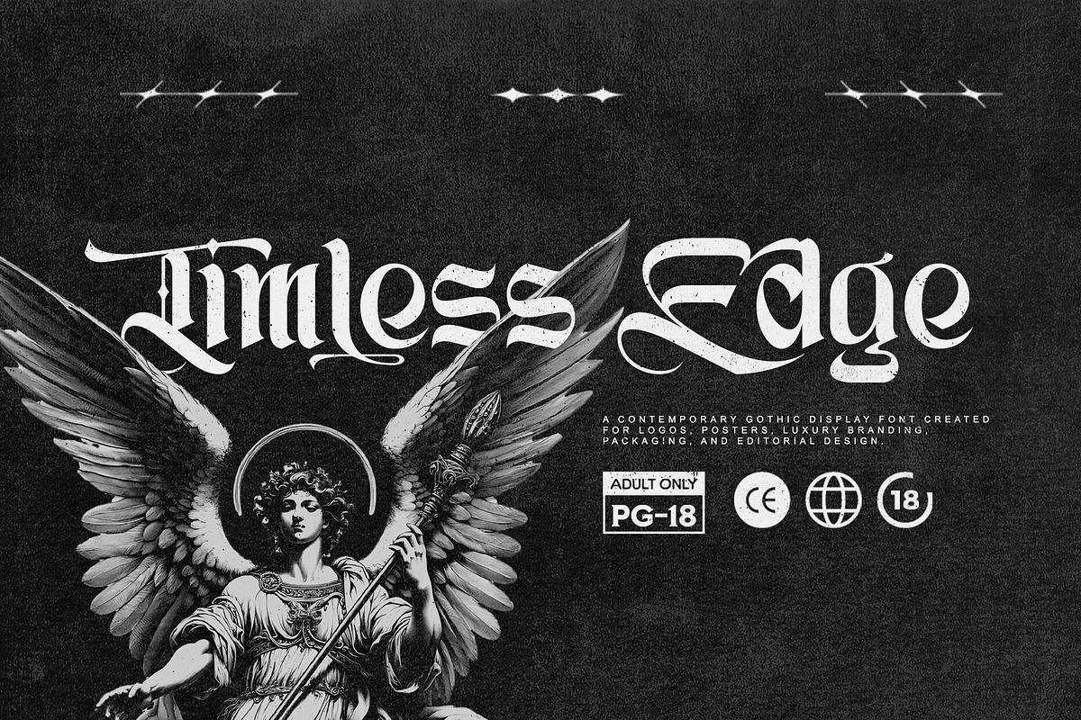 Zerothen - Gothic Display Typeface, a Blackletter Font by Letterara (Photo 8 of 14)