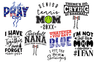 Baseball Sports Typography SVGBundle