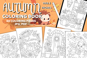 Autumn coloring book
