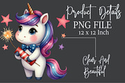 4th of July Unicorn Clipart, an Illustration by Rose Art (Thumbnail 7 of 7)