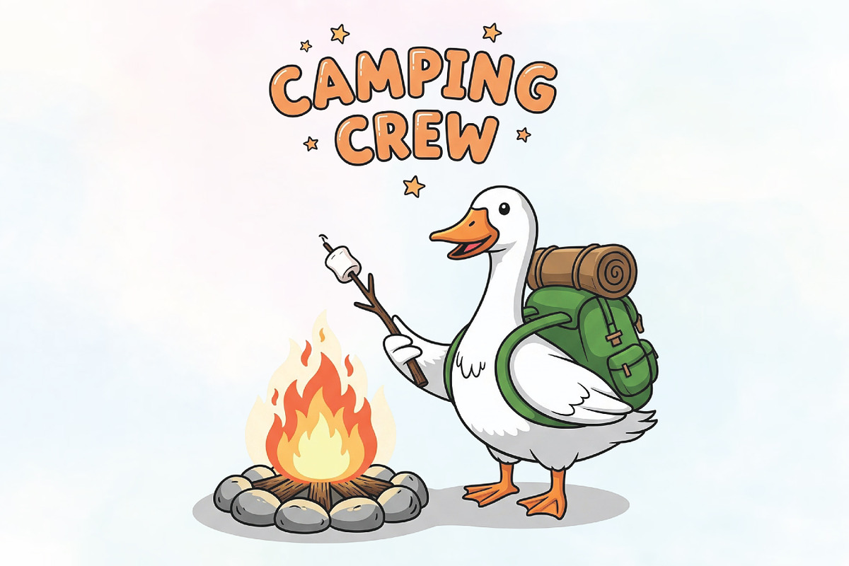Camping Crew Silly Goose Camp Life, an Illustration by CraftArtStudio (Photo 1 of 4)