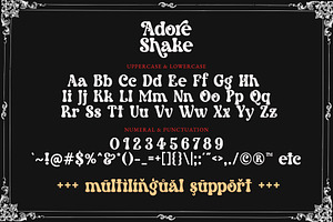 Adore Shake - Retro Serif Font