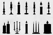 Candle Silhouette SVG, an Object Illustration by newminddesign (Thumbnail 1 of 3)