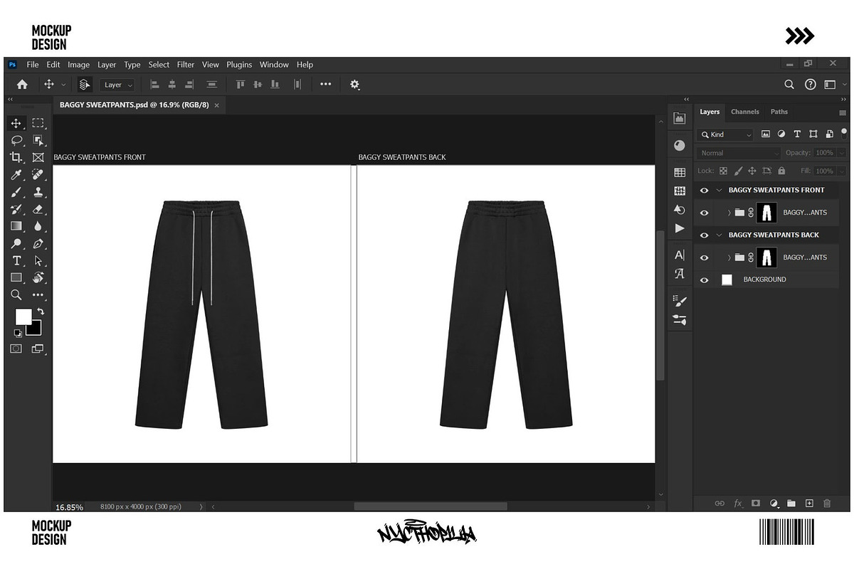 Pants Streetwear Mockup Pack, a Bottom Mockup by NYCTHOPILIA STUDIO (Photo 4 of 8)