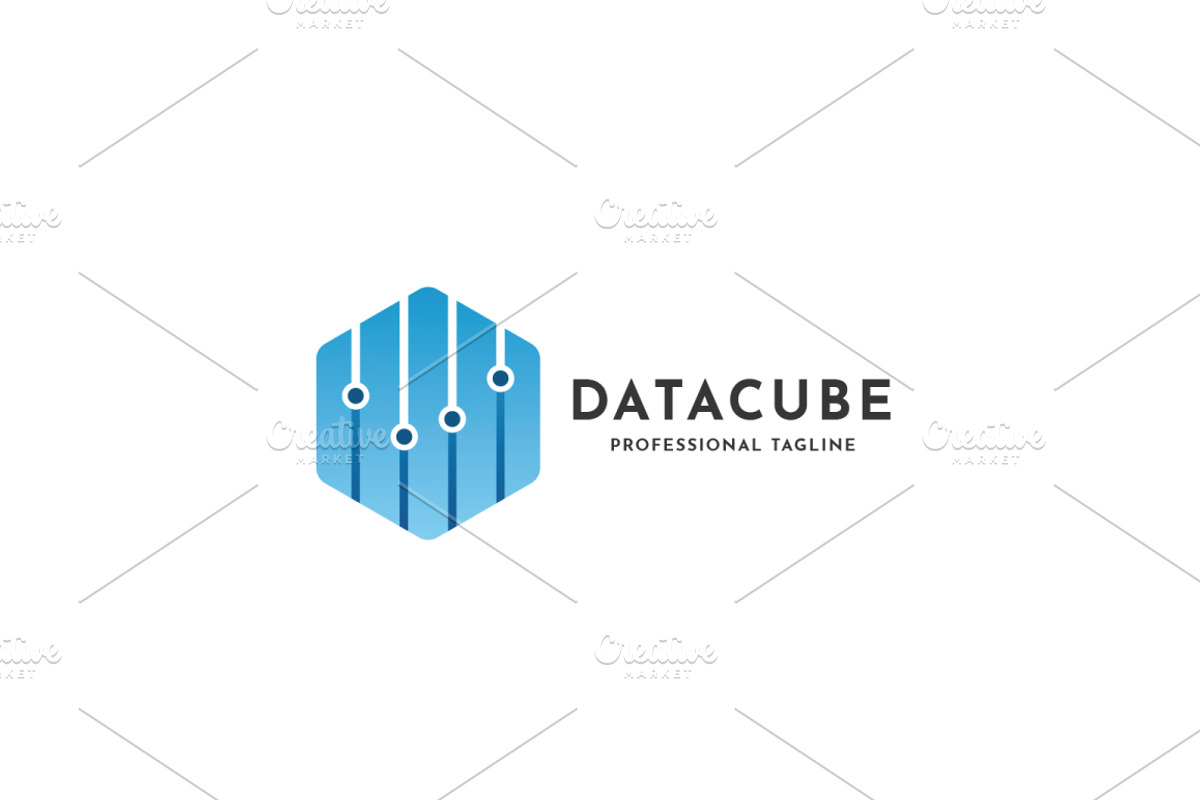 Data Cube Logo, a Branding & Logo Template by Design_Planet