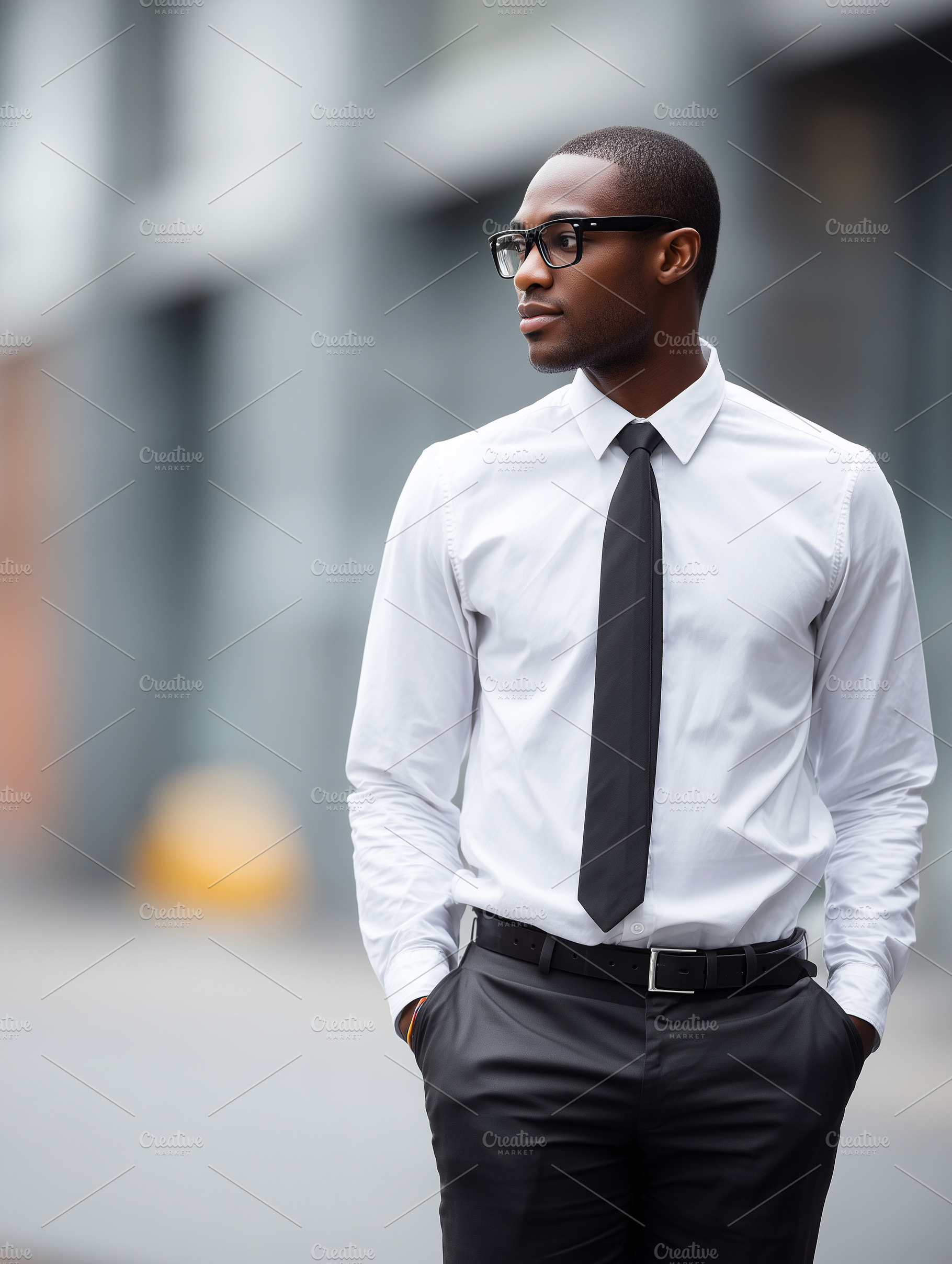Confident young black businessman, a Business Photo by MistyDay