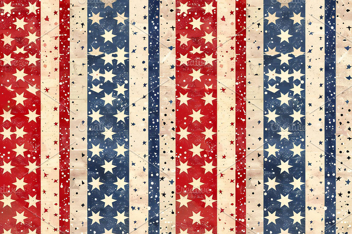 4th of July Vintage Digital Paper, a Texture Graphic by VetalStock (Photo 2 of 16)