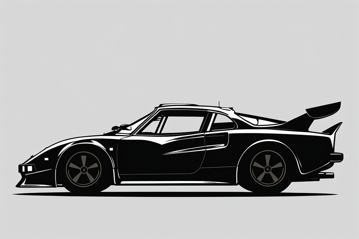 Sports Car Silhouette bundle, an Illustration by yasushie (Photo 6 of 9)