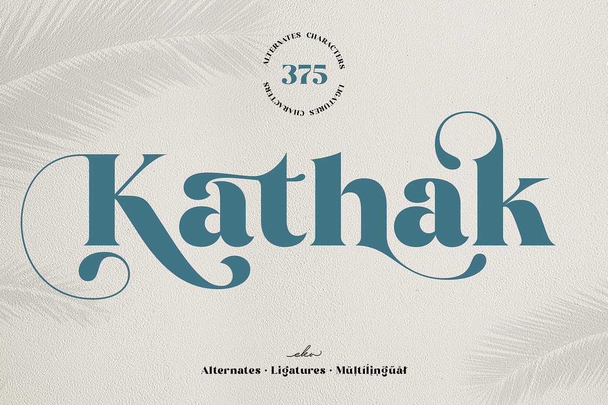 Kathak - Modern Classy Serif Font, a Serif Font by Ekahermawan (Photo 1 of 14)