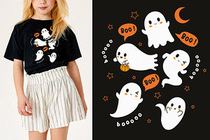 Halloween Graphics.Cute ghost vector