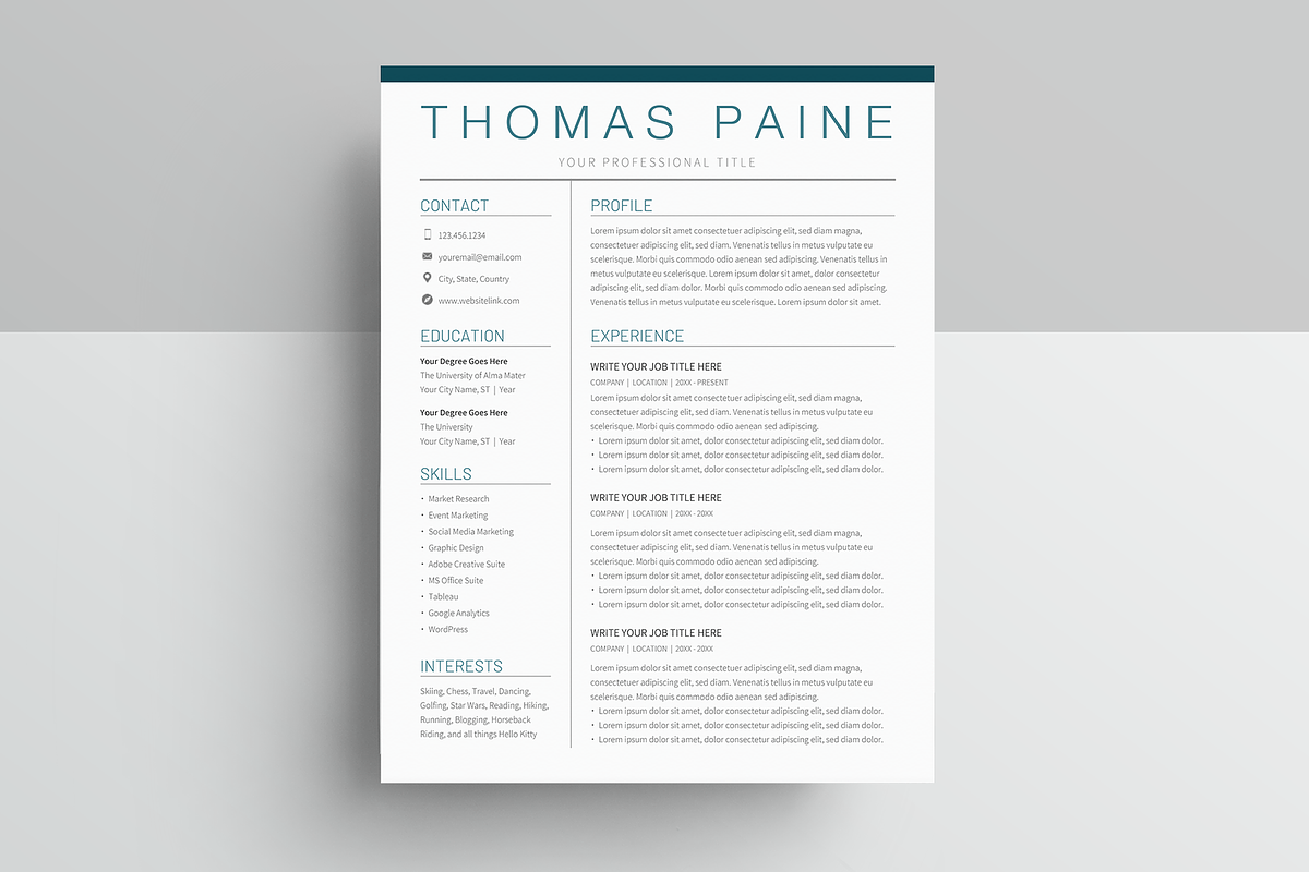 Google Docs Resume Template, a Resume Template by MioDocs (Photo 3 of 7)