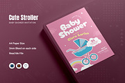 Cute Stroller Baby Shower Invitation, an Invitation Template by Fannan Studio (Thumbnail 1 of 2)