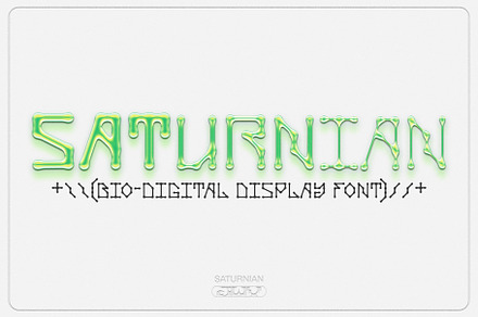 JWV - SATURNIAN - Bio-digital font
