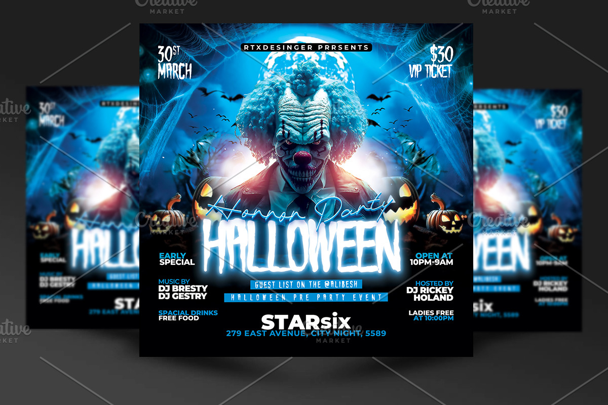 Halloween Party Flyer, a Flyer Template by RTXdesinger99 (Photo 1 of 3)