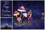 20 Magic Fireflies Overlays