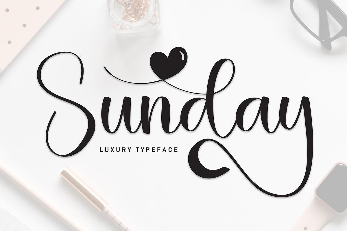 Sunday | Script Font, a Handwritten Font by Scratchones (Photo 1 of 9)