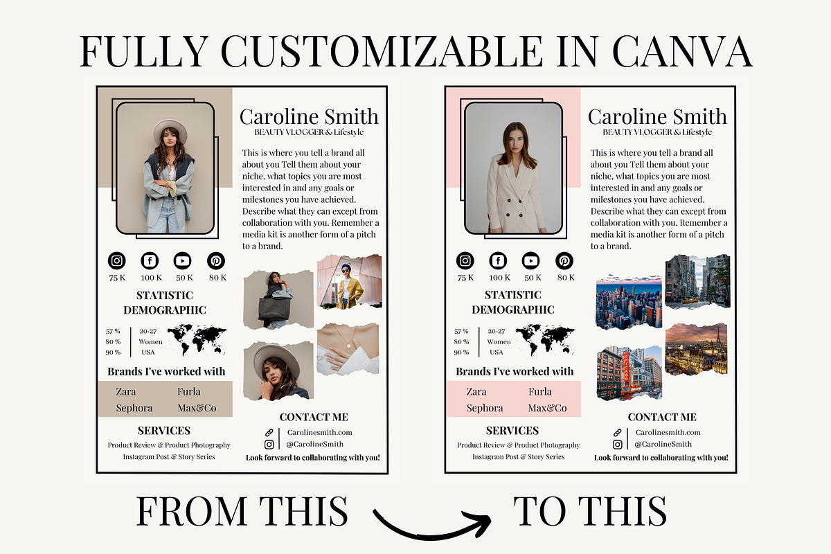 1 Page Media Kit Canva Template, a Social Media Template by Daily Creative (Photo 3 of 4)