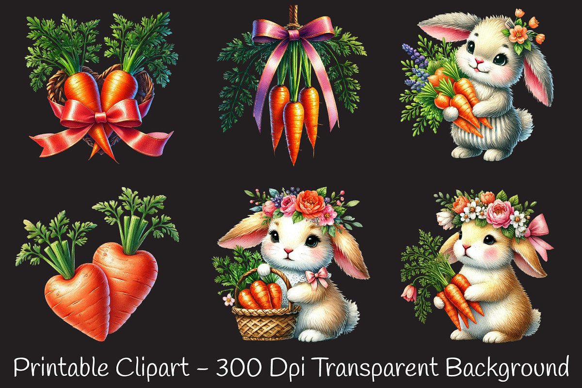 Easter carrot clipart, an Illustration by RobertsArt (Photo 5 of 7)