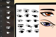 130+ Procreate Anime Eye Stamps, a Brush Add-On by DrawingStoryShop (Thumbnail 4 of 8)