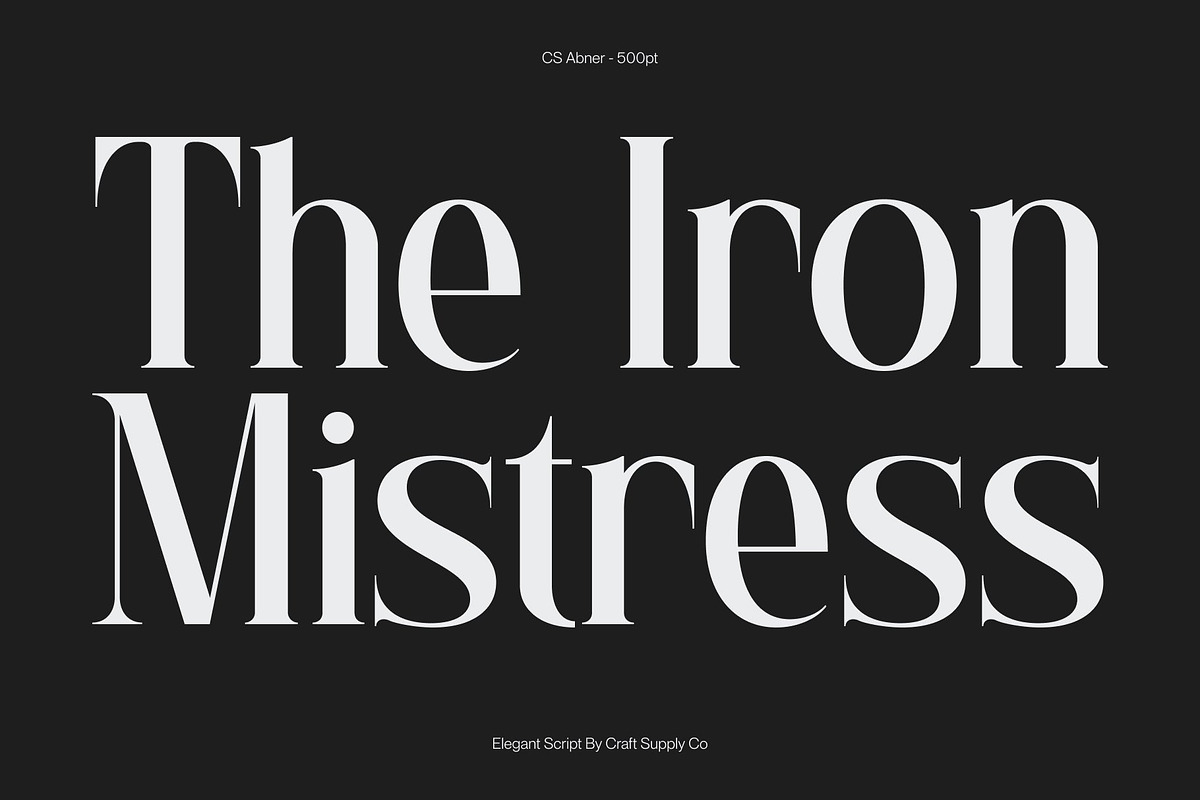 CS Abner – Elegant Serif Font, a Serif Font by Craft Supply Co. (Photo 2 of 8)