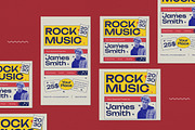 Vintage Rock Music Flyer Set, a Flyer Template by graphicook (Thumbnail 4 of 4)