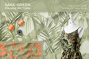 Sage-green foliage pattern, a Pattern Graphic by ANAKOTO (Thumbnail 5 of 13)