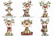 Whimsical Patchwork Reindeer Clipart, an Illustration by DreamPrint404 (Thumbnail 3 of 7)
