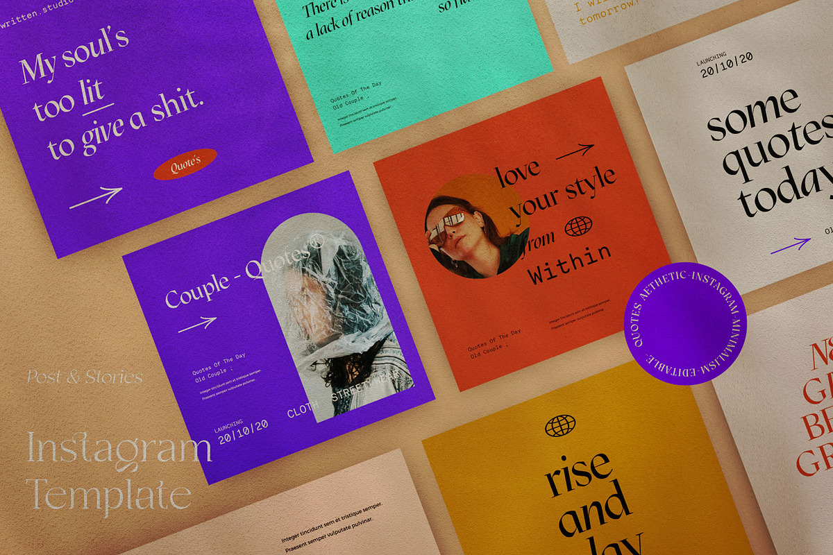 Quotes - Aesthetic Instagram Pack, a Social Media Template by Dirtytemp Studio (Photo 4 of 10)
