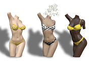 Mockup Swimsuit Mannequins, a Print Template by AnastasiyaOleynik (Thumbnail 1 of 2)