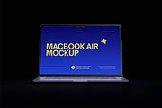 Macbook Air Mockup, an Advertising Mockup by HanaSaka_Studio (Thumbnail 2 of 5)