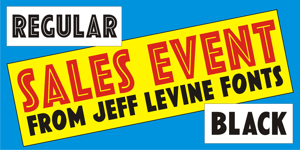 Sales Event JNL, a Sans Serif Font by Jeff Levine Fonts