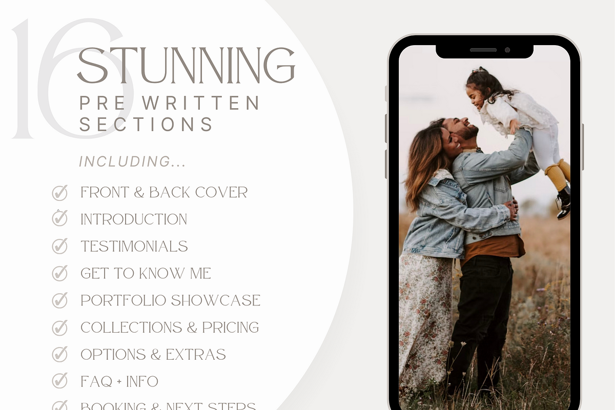 BOHO Family Photos Price Guide Canva, a Magazine Template by Signature Edits (Photo 2 of 12)