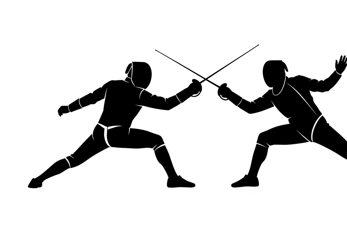 An elegant Fencing Duel Silhouettes, an Illustration by Amazin_art (Photo 27 of 31)