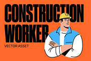 Construction Worker 01 – Vector, a Work Illustration by Studio22 (Thumbnail 1 of 3)