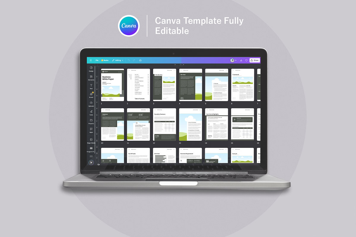 White Paper | Canva, Word, PPTX, InD, a Brochure Template by ArtisticLand (Photo 8 of 14)