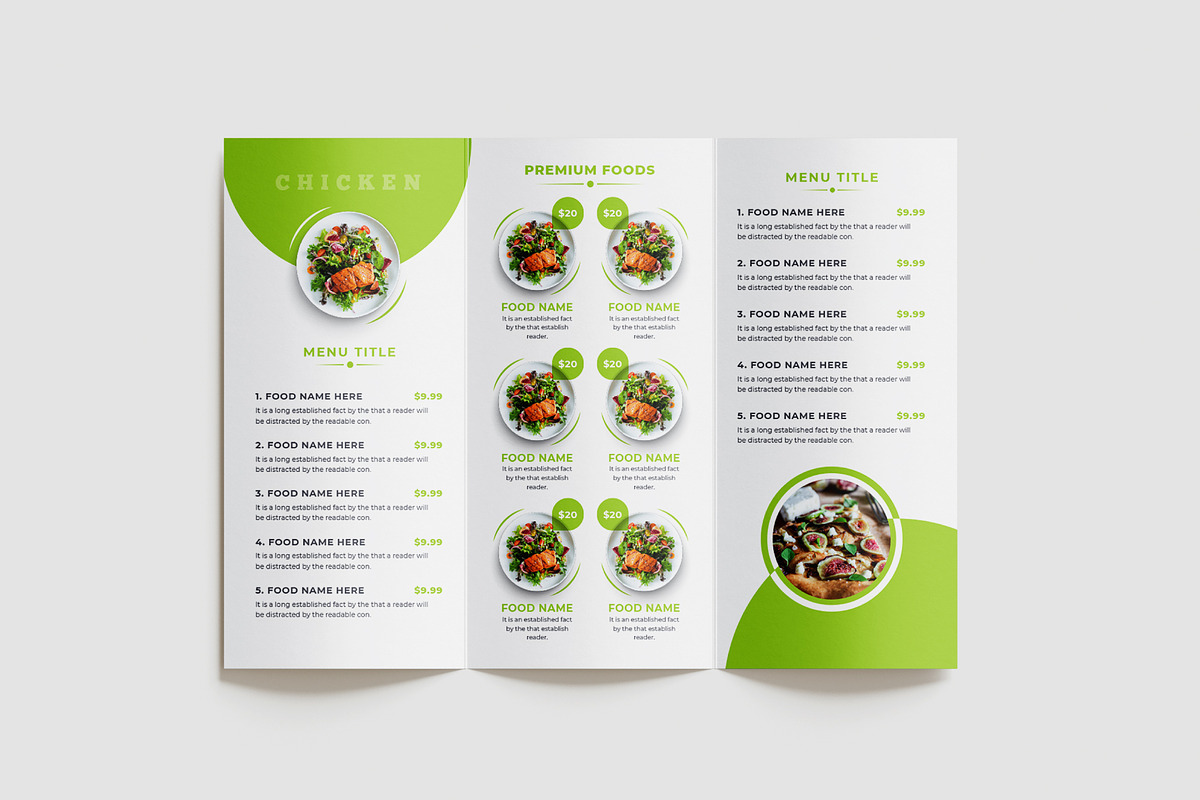 Fast Food Brochure Template, a Brochure Template by pixelcreatx (Photo 3 of 3)