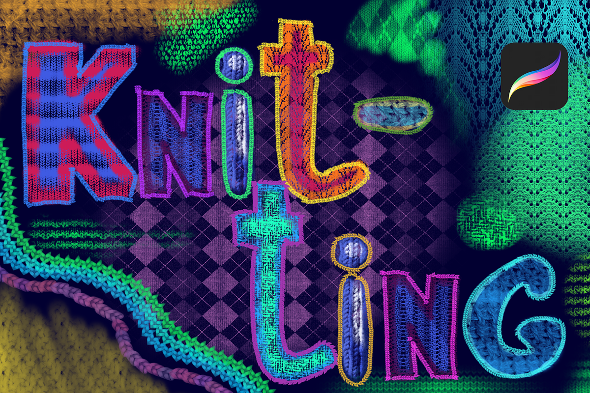 KNITTING brushes for PROCREATE, a Brush Add-On by Graphics Resources (Photo 7 of 8)