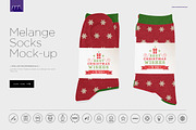 Melange Socks Mock-up, a Packaging Mockup by BlackMocca (Thumbnail 1 of 5)