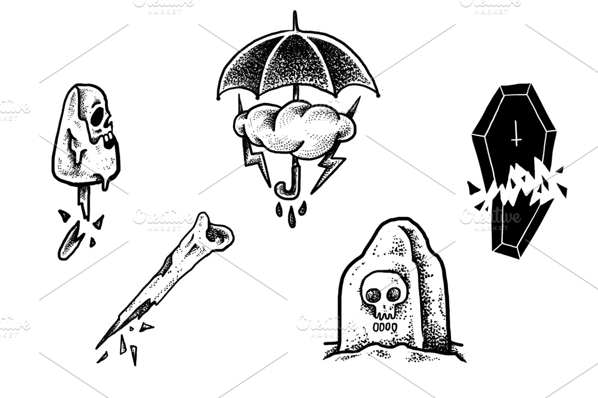 23 Tattoo Art Design Pack, an Education Illustration by Design by sebrodbrick (Photo 3 of 6)