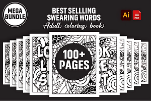 100+ Stress Relief Adult Book, a Decorative Illustration by Ink Gallery