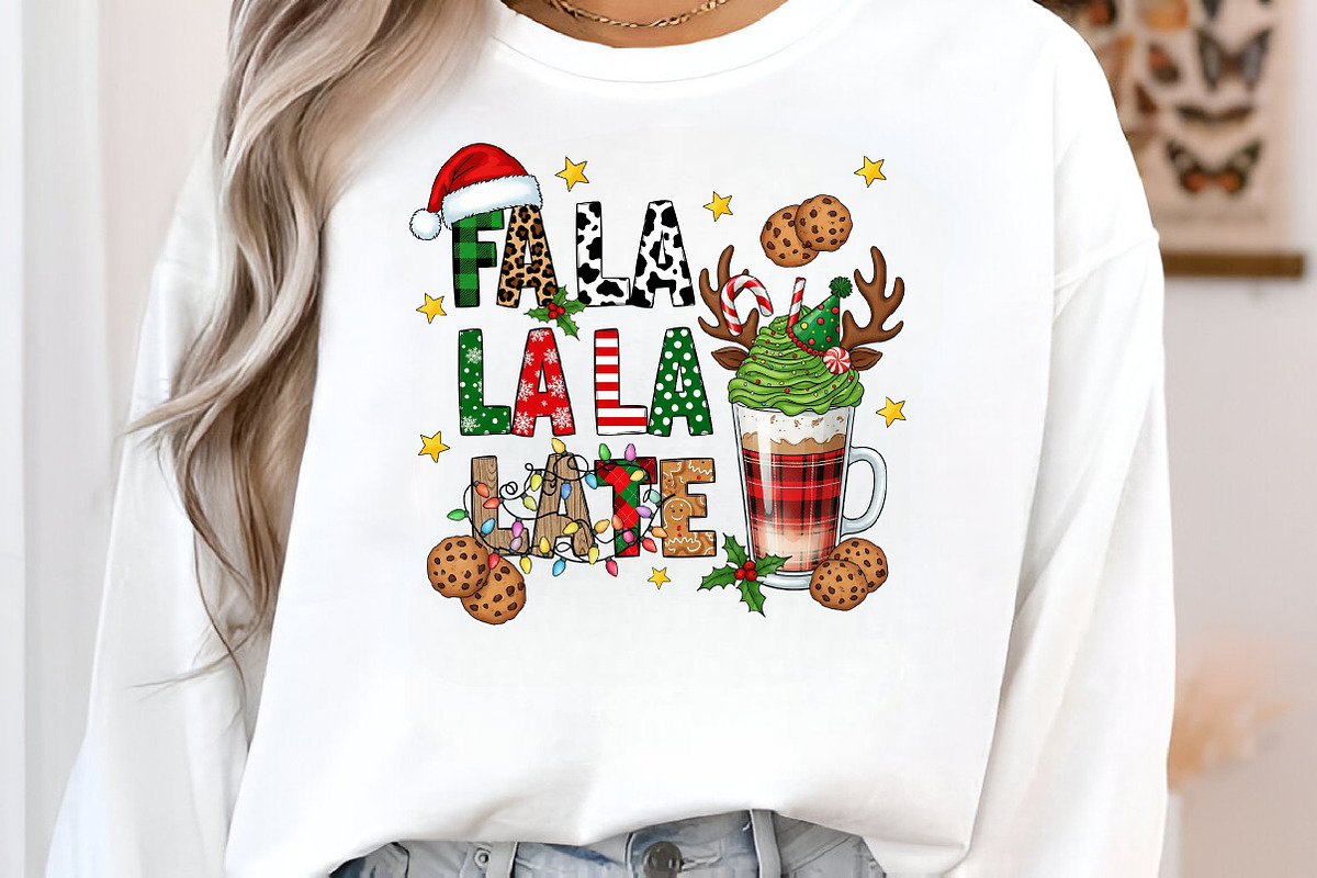 Fa la la la latte PNG, Funny Christm, an Illustration by Rose Art (Photo 2 of 4)
