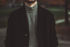Evening portrait of a man containing portrait, lifestyle, and male