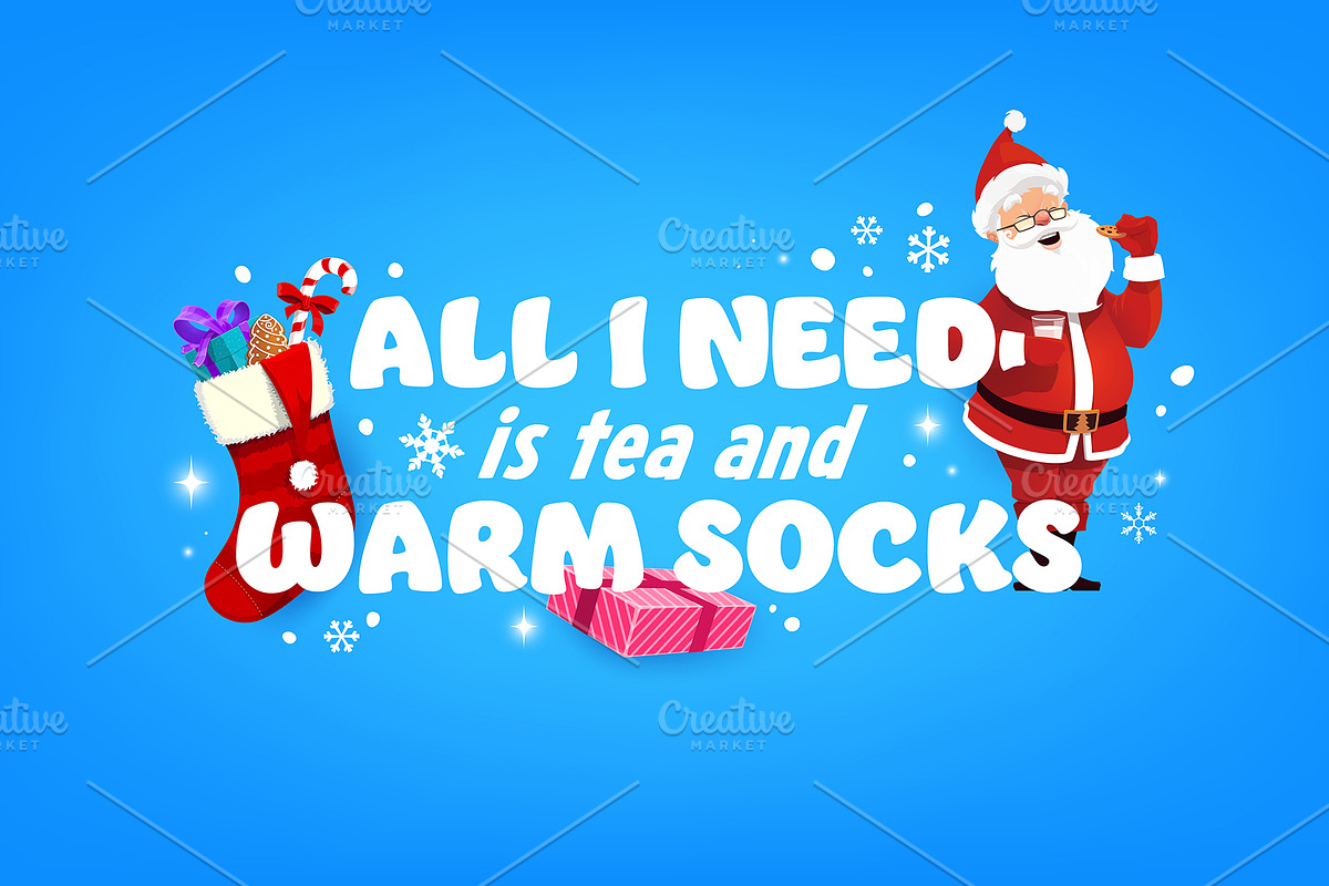 All I need is tea and warm socks, an Illustration by Vector Tradition (Photo 3 of 3)