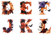Halloween Alphabet Burnt Pumpkin, a Seasonal Illustration by Designking (Thumbnail 3 of 4)