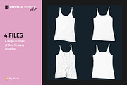 Girl's Tank-Top Mock-Up Set, a Shirt Mockup by Freeman Studio (Thumbnail 2 of 9)
