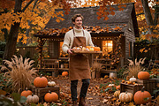 30 Autumn Bokeh Digital Backdrops, a Background Graphic by 3Motional (Thumbnail 15 of 18)