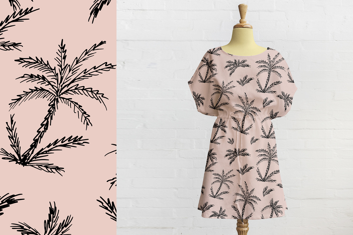 Summer Palm Sketch, a Wallpaper Graphic by MalyskaStudio (Photo 5 of 12)