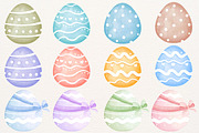 Hand-drawn Watercolor Easter Eggs, a Seasonal Illustration by CpSnowy (Thumbnail 2 of 3)