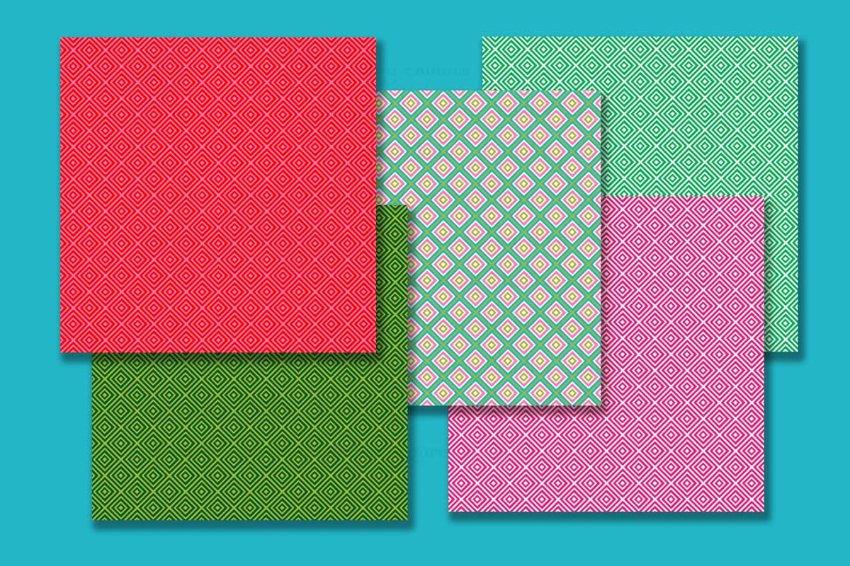 Tileable Holiday Geometric Patterns preview 2